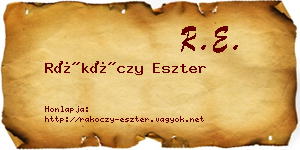 Rákóczy Eszter névjegykártya