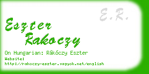 eszter rakoczy business card